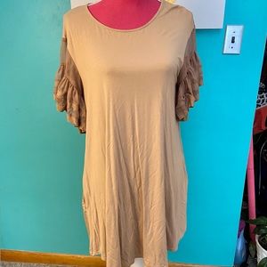 TAN TSHIRT DRESS 🥂